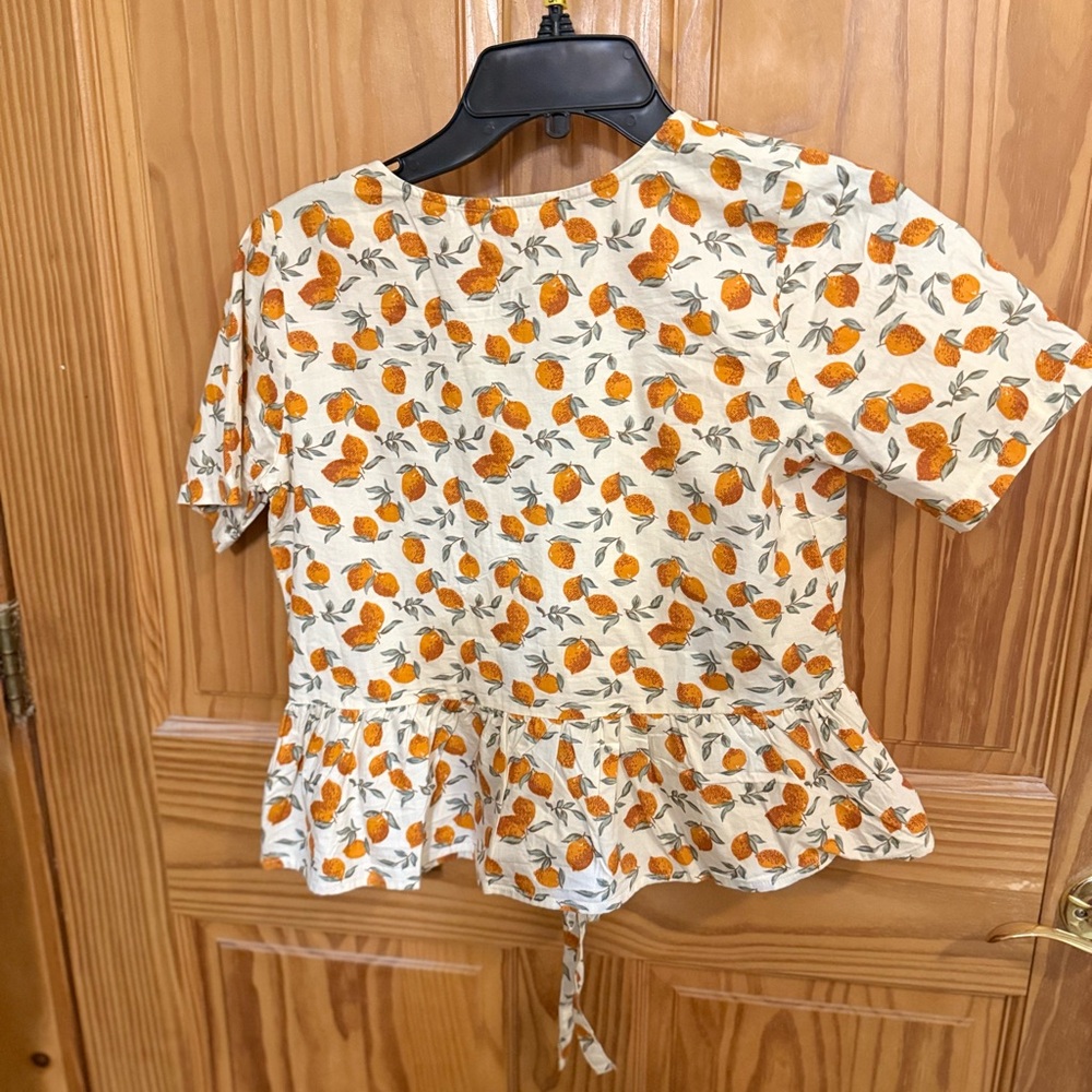 Floral Orange womens Blouse